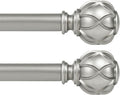KAMANINA Adjustable Curtain Rods 48 to 84 Inch for Windows