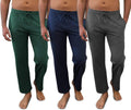 Men's Pack of 3 Soft & Light 100% Cotton Drawstring Lounge Pants