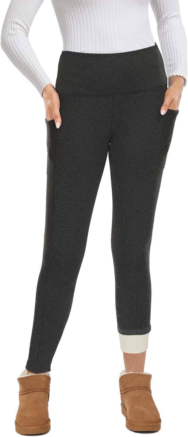 GAYHAY Fleece Lined Leggings for Women - Warm Thermal Pants