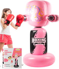 Punching Bag for Kids 360 Rotating Inflatable Boxing Bag - Stable