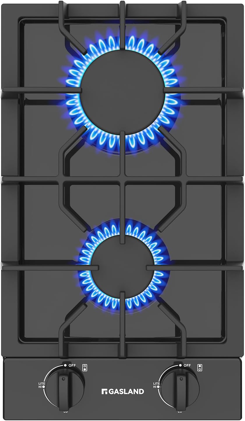 GASLAND 12 Inch 2 Burners Gas Cooktop with Thermocouple Safety
