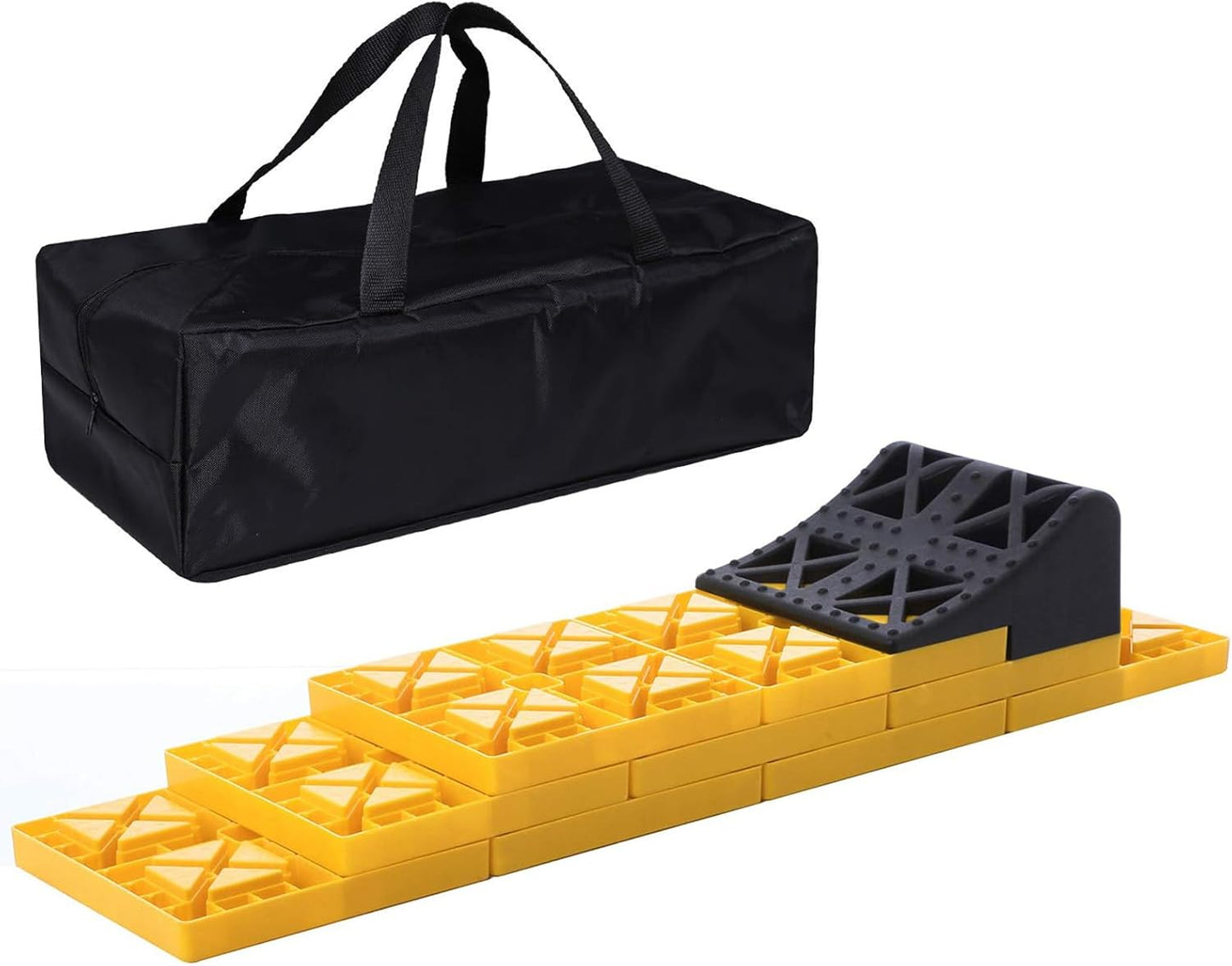 RV Leveling Blocks and Wheel Chock Set for Camper Travel