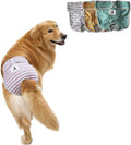 3 Pack Reusable Dog Diapers Female Large Medium Breed - Washable