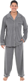 Alexander Del Rossa Men's Fleece Pajamas Set - Warm, Soft Winter PJs