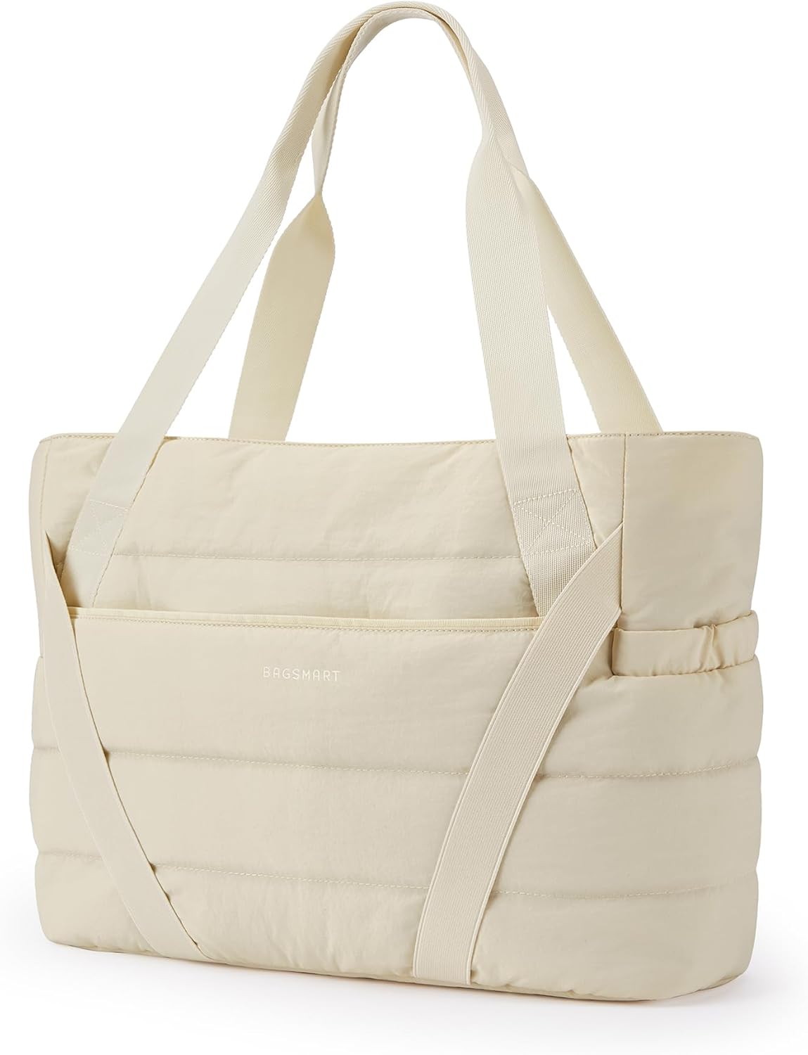 BAGSMART Quilted Tote with Yoga Straps