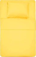 Cotton Twin Size Sheet Set 3 Piece - Breathable Yellow Twin Sheets