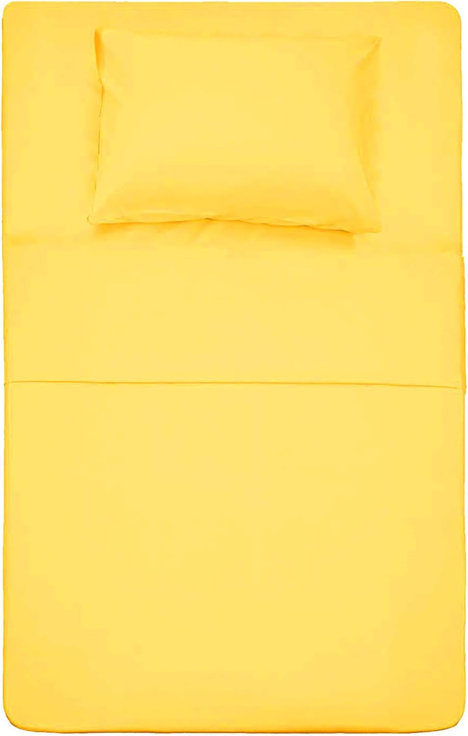 Cotton Twin Size Sheet Set - 100% Cotton Bed Sheets in Yellow