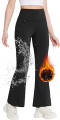 Women's Fleece Lined Flare Leggings - Water Resistant Winter