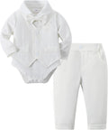 Baby Boy Cotton 4PCS Gentleman Suit Set - Soft Toddler Outfit