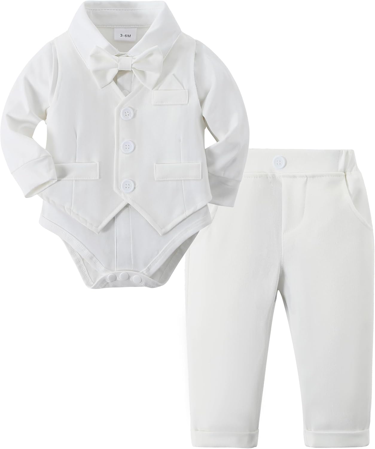 DISAUR Baby Boy Clothes 4PCS Gentleman Dress Suit Set for Kids