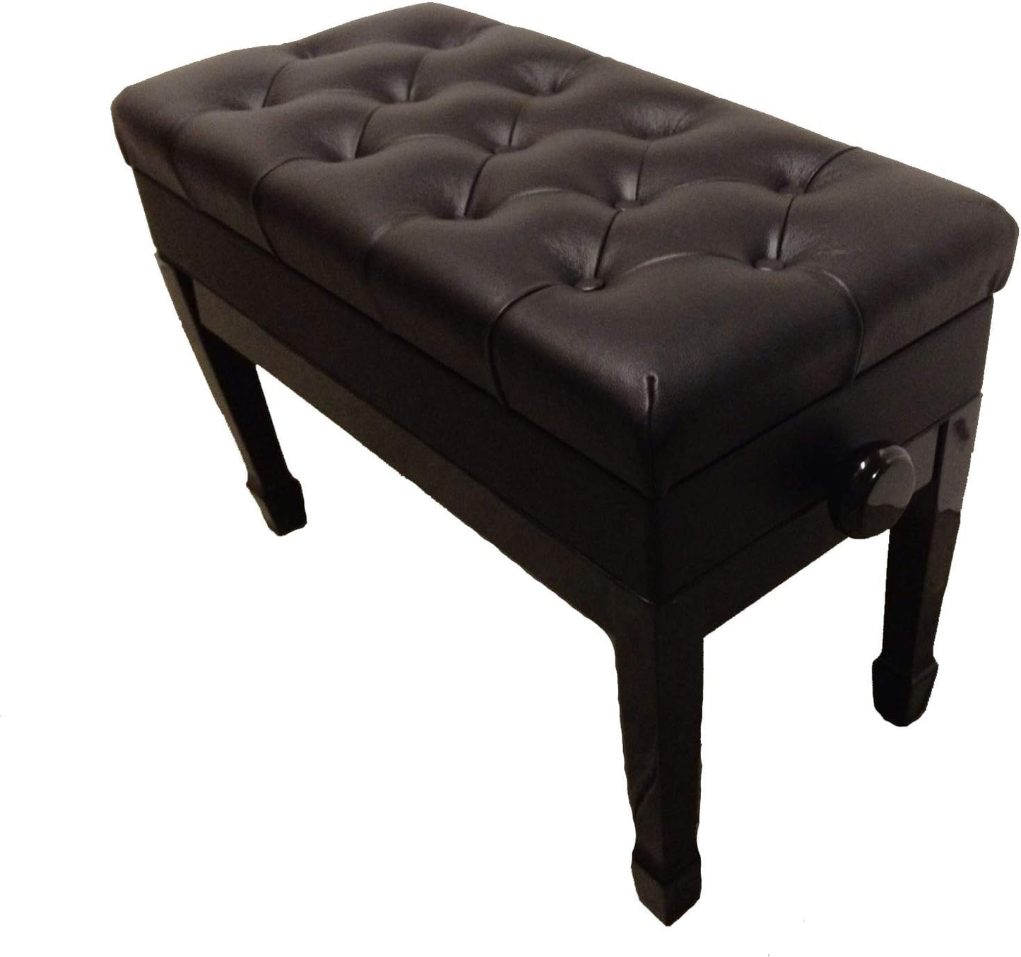 Genuine Leather Adjustable Duet Size Artist Piano Bench Stool
