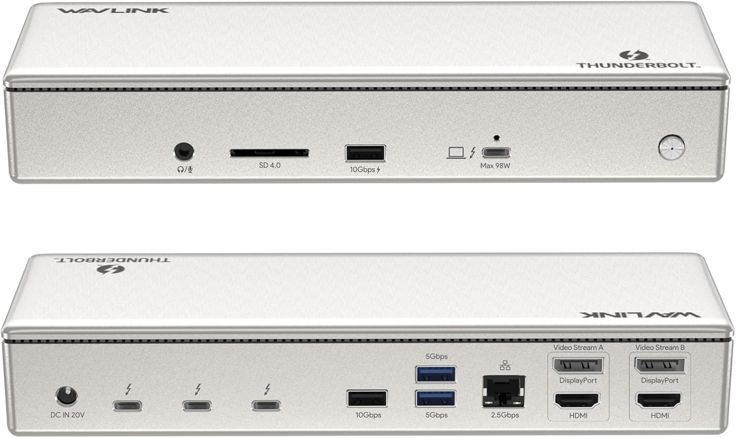 WAVLINK Thunderbolt 4 Dock with 100W Charging for Quad Displays