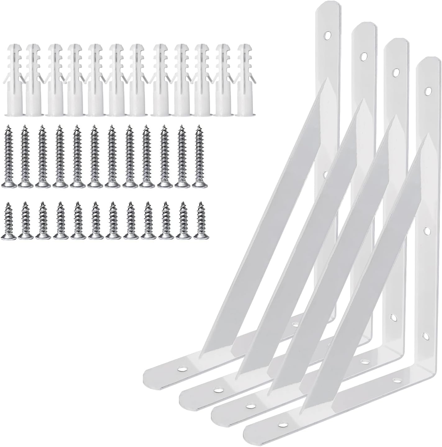 Heavy Duty Shelf Brackets for Wall Mounting - 20 x 12 Inch