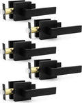 Probrico Passage Door Handle Set in Matte Black - Modern Interior