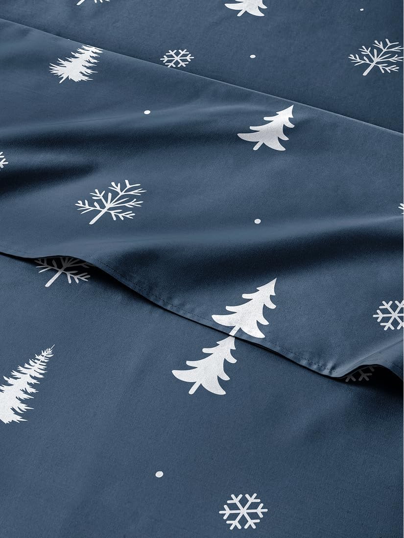 Queen Christmas Winter Sheet Set - Festive Holiday Bedding