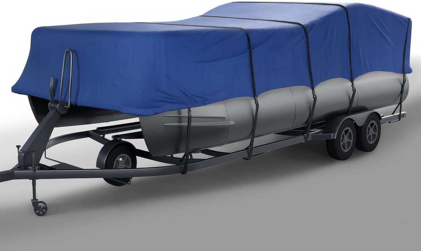 Heavy-Duty Pontoon Boat Cover for 17 to 19ft Boats, Waterproof
