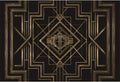 Black and Gold Birthday Photography Backdrop 10x8ft - Party Photo