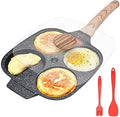 Bobikuke Fried Egg Pan 4-Cup Nonstick Omelet Pan - Fast Breakfast