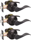 KNOBWELL Oil Rubbed Bronze Passage Lever Door Handle Set - 3 Pack