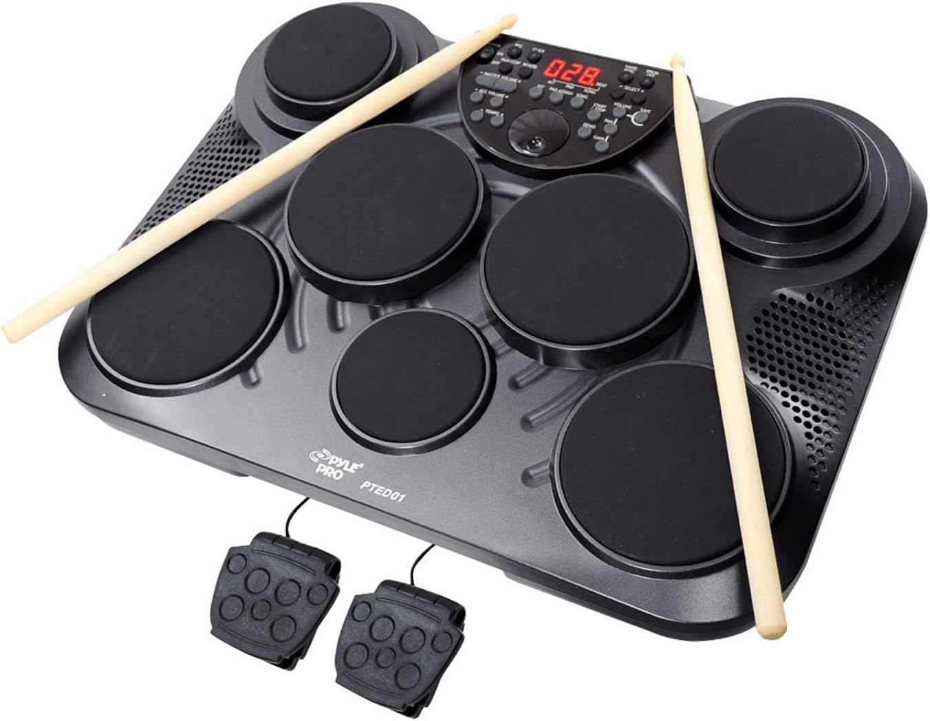 Pyle Electronic Tabletop Digital Drum Set for Music Lovers