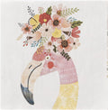Floral Flamingo Beverage Napkins