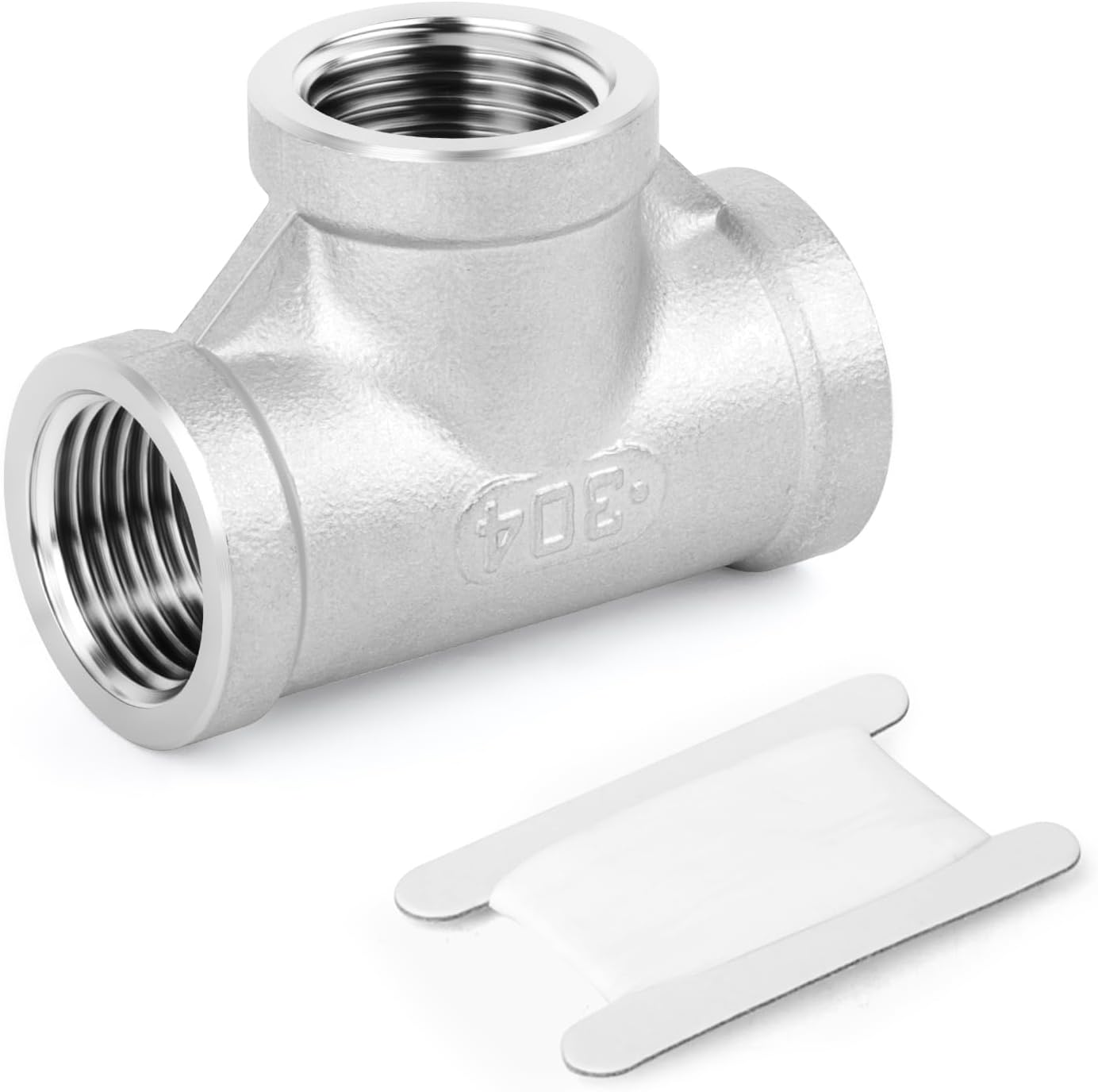 304 Stainless Steel Tee Pipe Fittings for Industrial Use