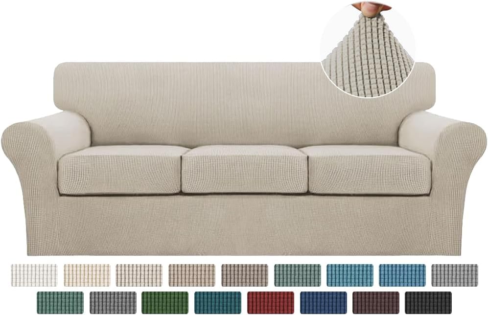 Turquoize 4 Piece Sofa Covers for 3 Cushion Couch Slipcover