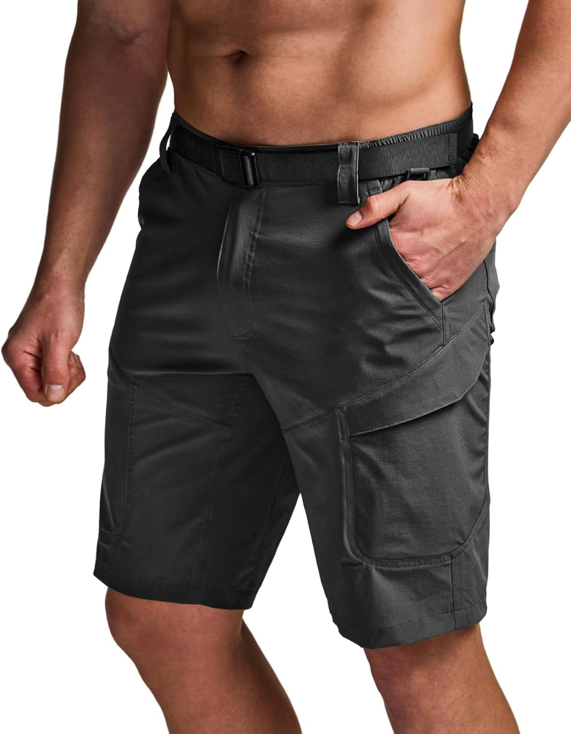 CQR Men's Quick Dry Stretch Hiking Cargo Shorts for Outdoor Fun