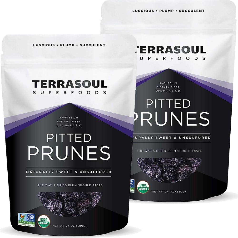 Organic Dried Plums Pitted Prunes - Healthy Fiber Snack