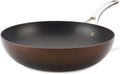 Anolon Nouvelle Copper 12 in Wok Stir Fry Pan - Sable Brown