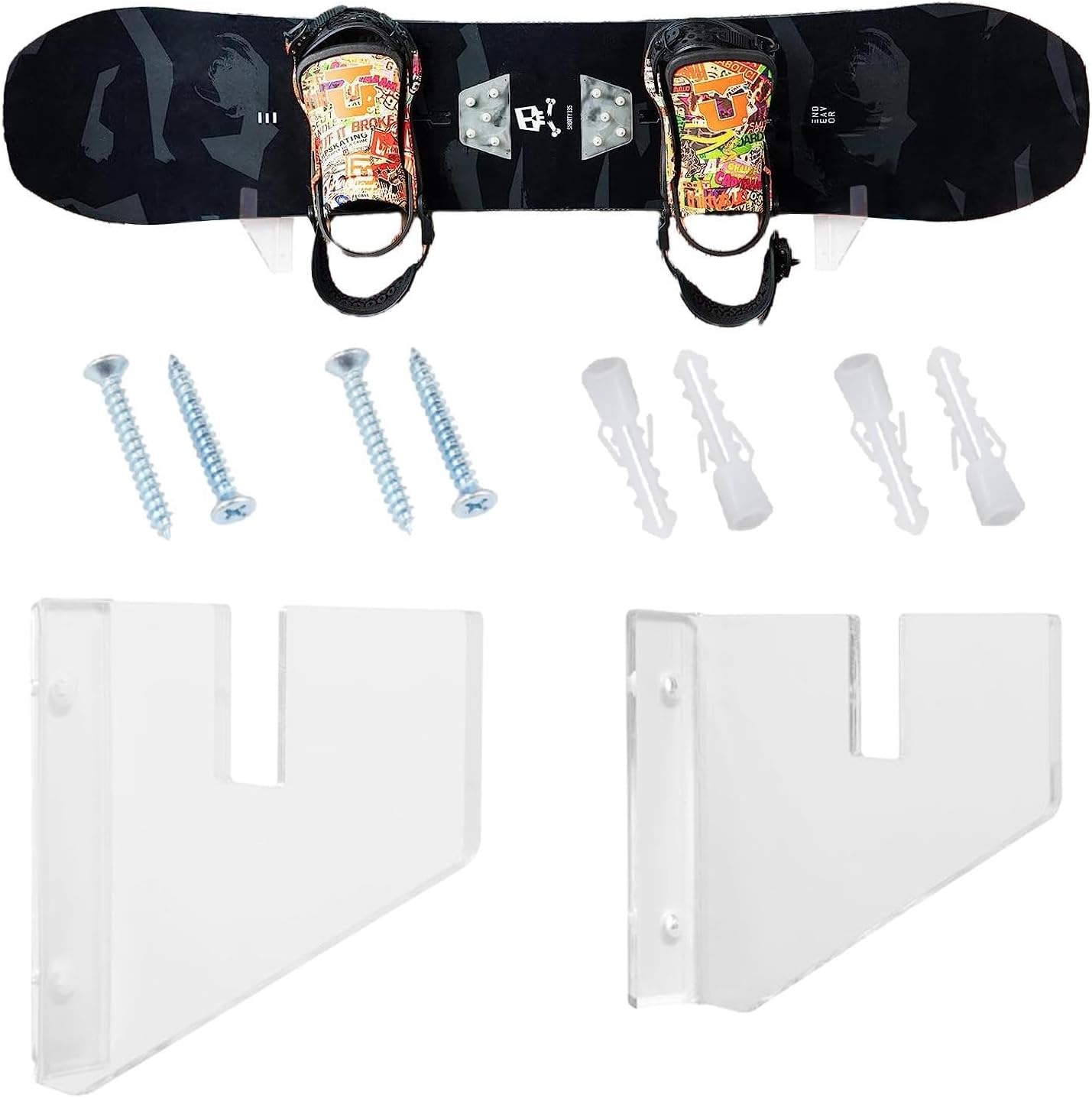 Clear Acrylic Skateboard Wall Mount ~ 35 characters