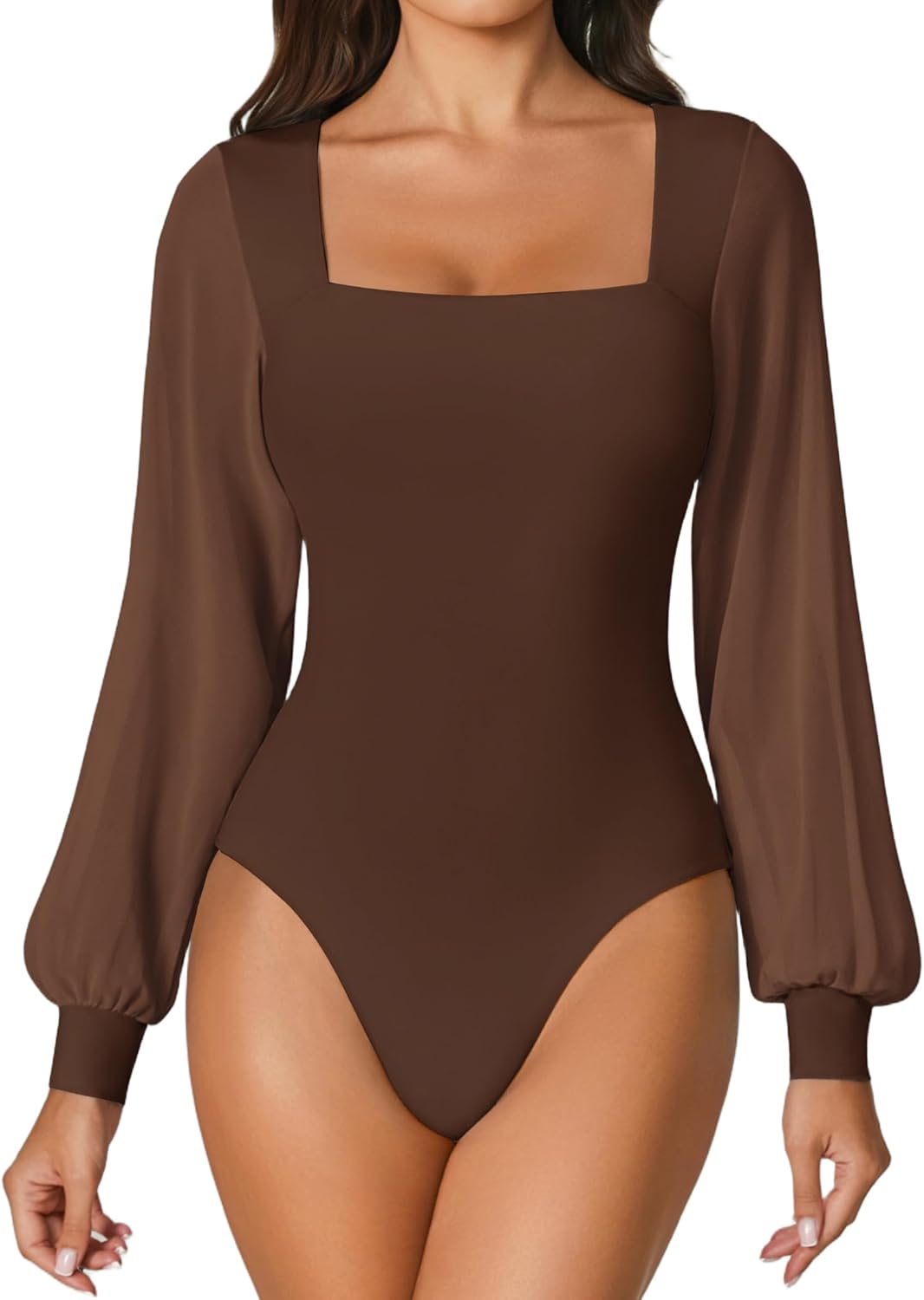Avidlove Women Puff Long Sleeve Bodysuit for Stylish Outfits