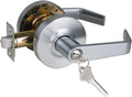 Heavy Duty Commercial Grade 2 Keyed Entry Door Lever - Satin Chrome