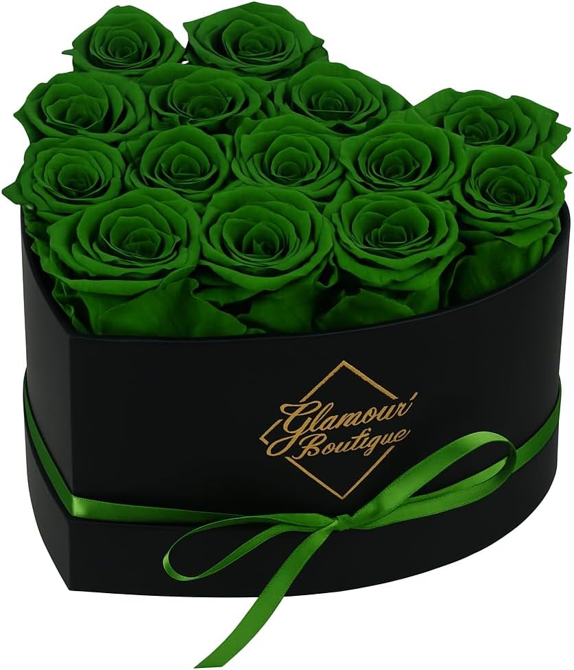 16 Flower Heart Shape Box - Preserved Roses Gift for Her