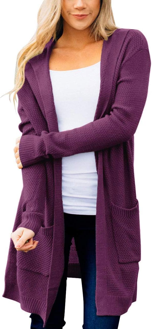 Stylish Hooded Long Cardigans for Women by MEROKEETY - Cozy & Chic