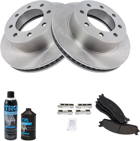 TRQ Front Brake Pad & Rotor Kit for Dodge Ram 1500 2500 3500