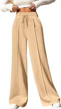 Wide Leg Sweatpants for Women High Waisted with Pockets - Soft Cotton