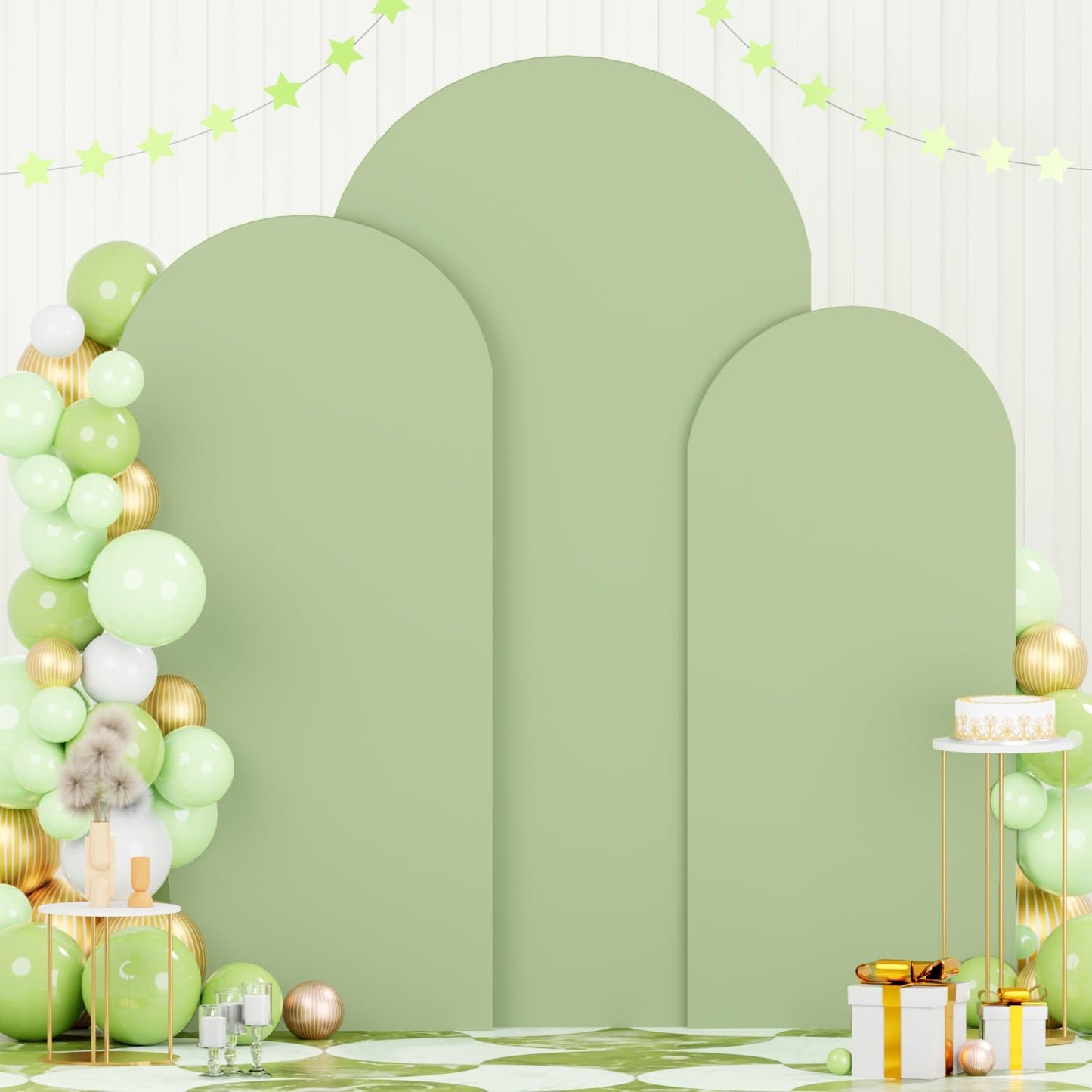 Spandex Arch Cover for Wedding Ceremony - Sage Green 6FT 7.2FT