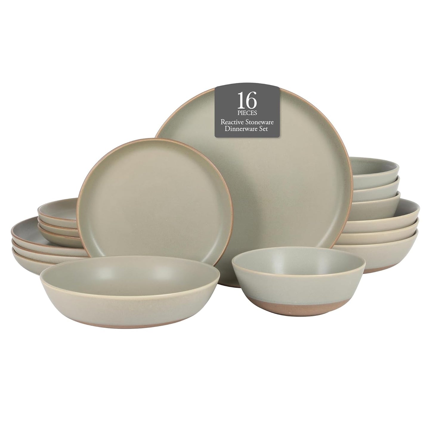 Gibson Elite Laguna Bliss 16 Piece Stoneware Dinnerware Set