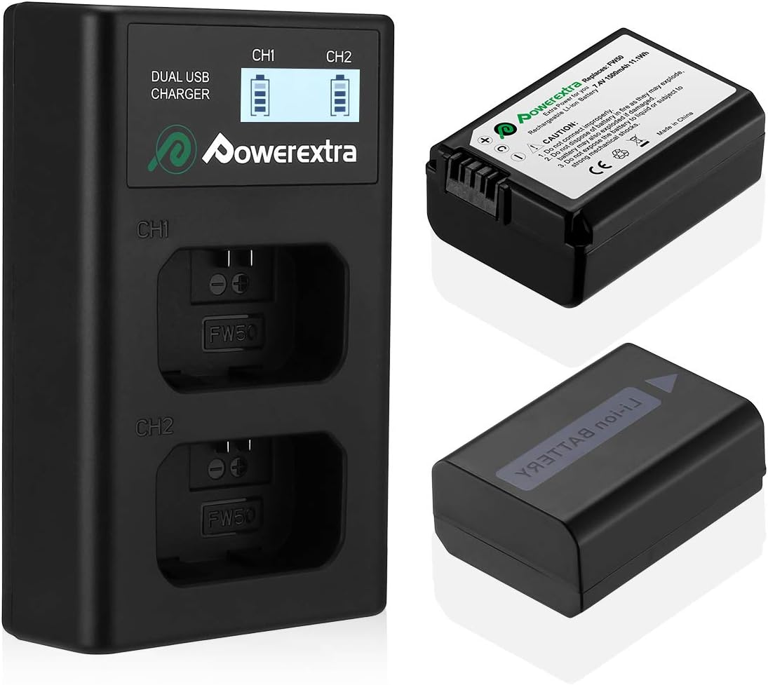 Enhanced Power: Powerextra NP-FW50 Battery + Charger