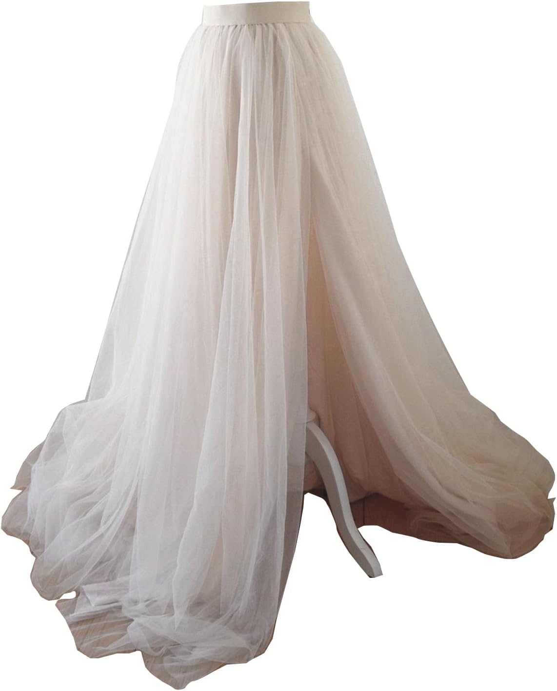 EllieHouse Adult Split Long Floor Tulle Skirt for Prom Events