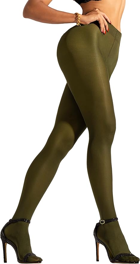 Sofsy Opaque Tights for Women - Stylish Solid Color Pantyhose