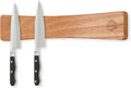 Premium Oak Wood Magnetic Knife Strip 16in - Strong N52 Hold