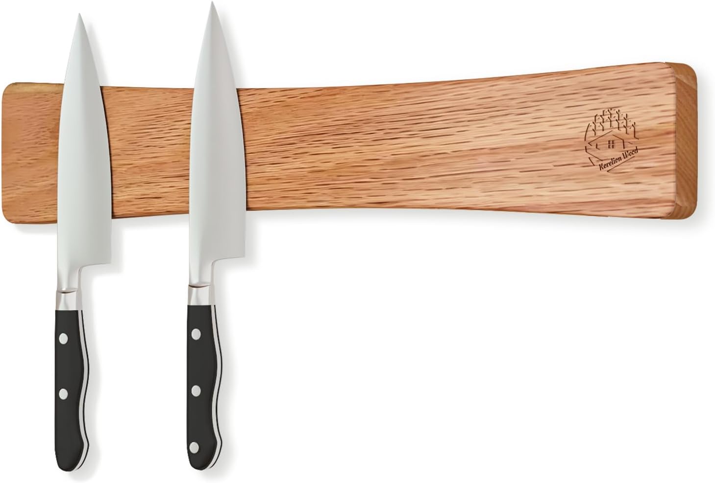 Premium Oak Wood Magnetic Knife Strip for Kitchen Organization