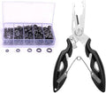 250pcs Heavy Duty Small Stainless Steel Split Rings and Pliers