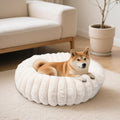 Donut Dog and Cat Bed for Small Medium Pets, Cozy & Calming