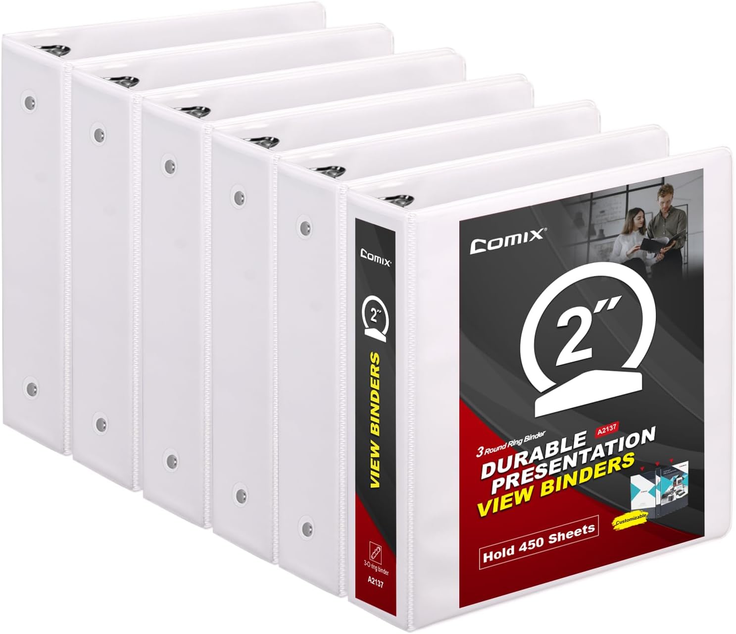 Comix 2 inch Round Ring View Binder for Efficient Document Storage