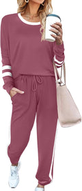 Aloodor Sweatsuit for Women 2 Piece Outfits with Crewneck