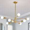 KAISITE Modern Chandelier 8-Light Gold Fixture for Dining Room