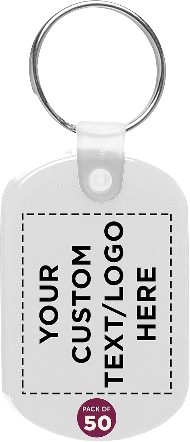 Customizable Soft Plastic Keychains for Organization - 50 Pack
